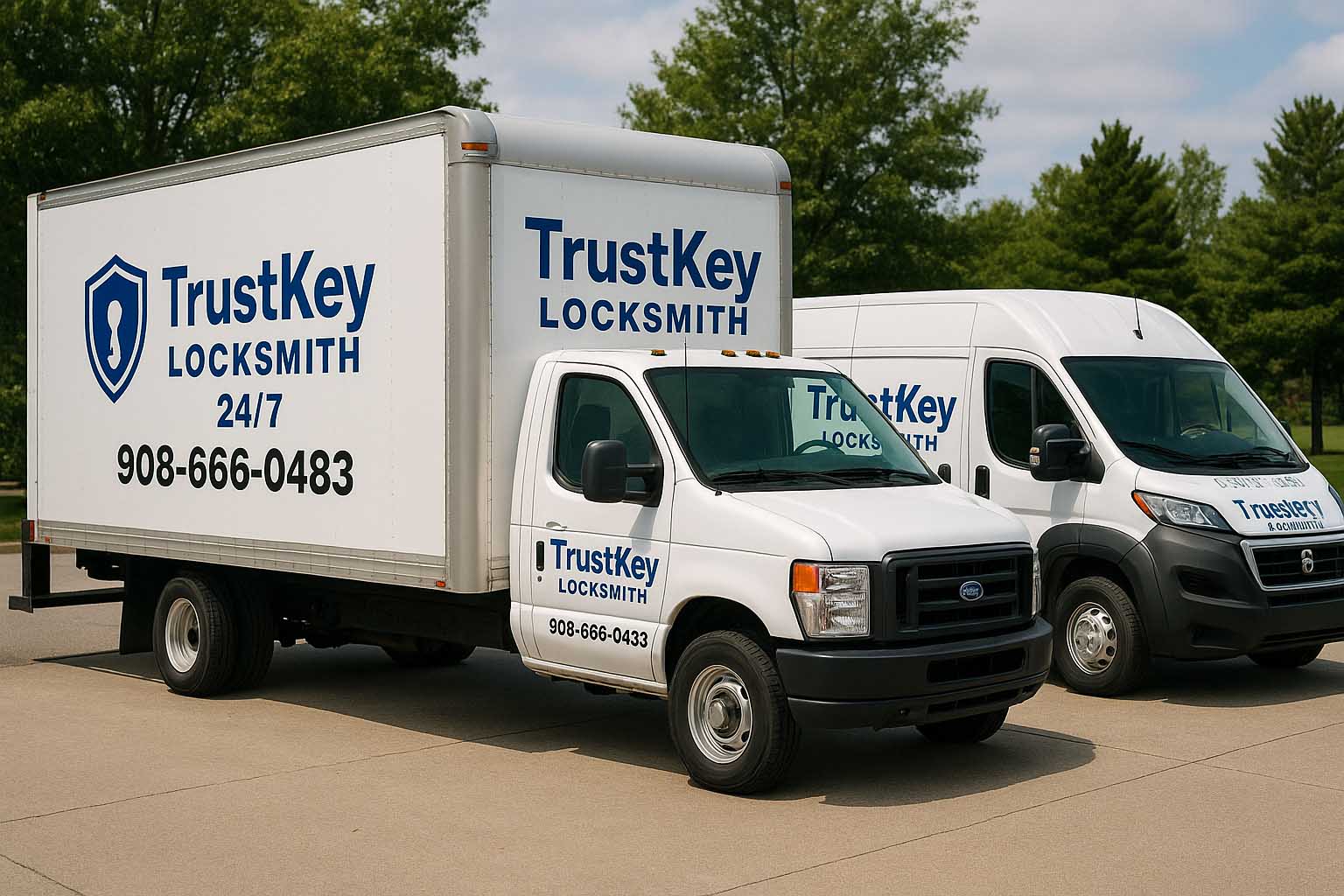 TrustKey Locksmith Service Area Map - New Jersey & New York